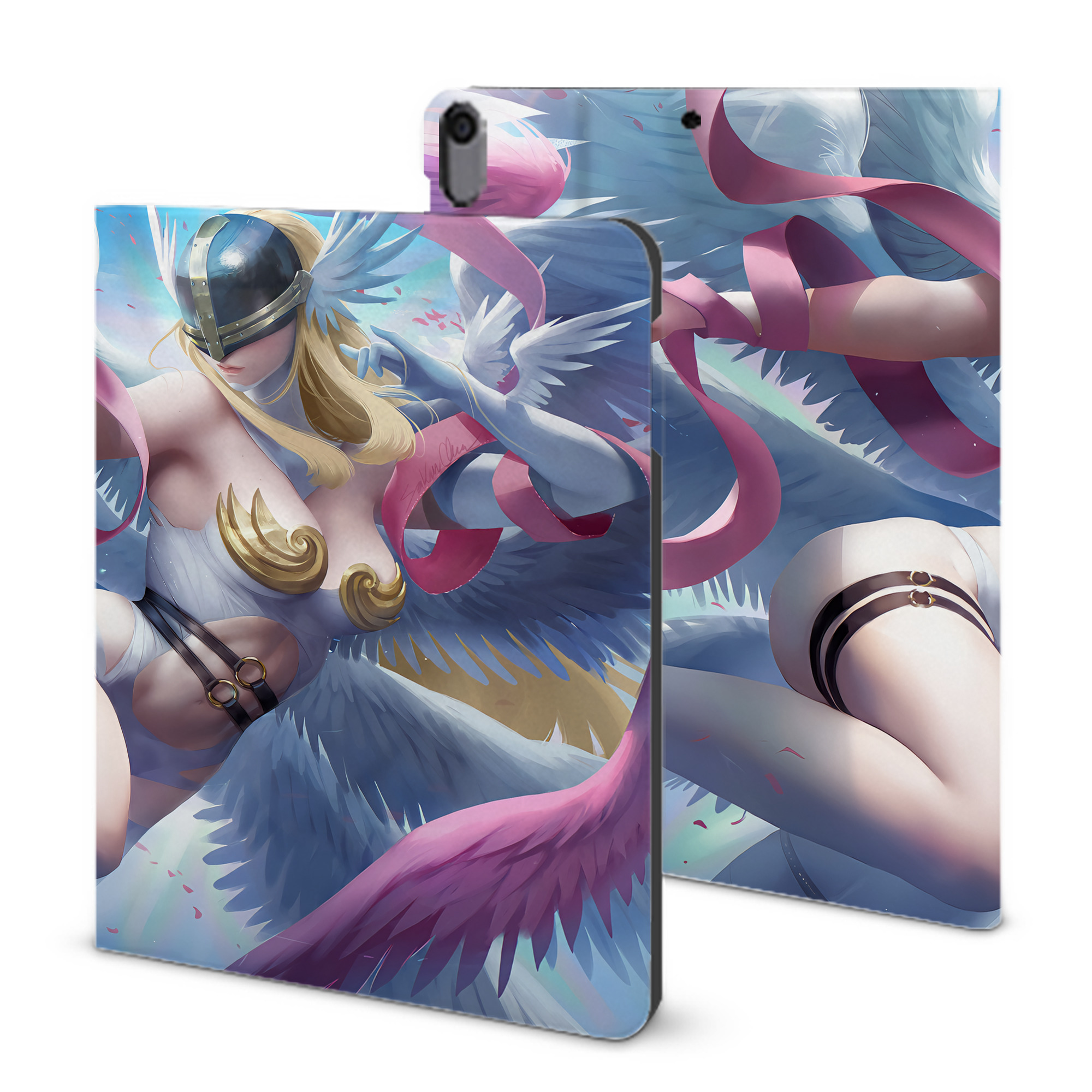 （画像用） Digimon デジタルモンスター/デジモン IPad ケース ブック型 PUレザー TPU 耐衝撃 軽量 薄型 ペン収納なし 全面保護 IPad 各モデル対応